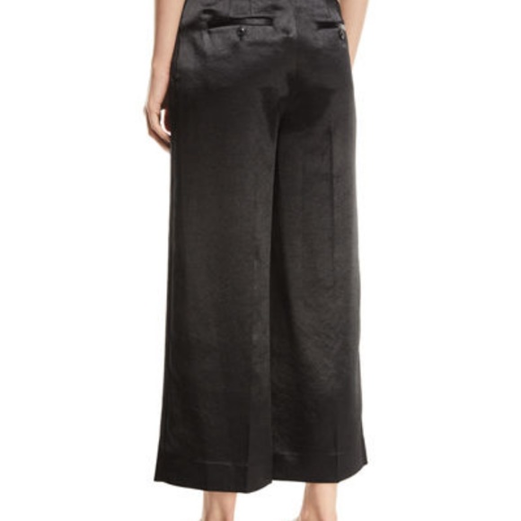 NWT Vince Metallic Satin Crop Wide Leg Pant - Picture 5 of 10